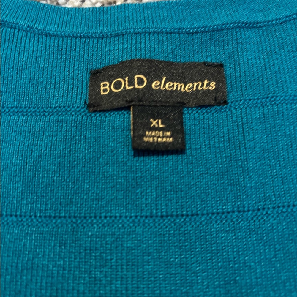 Bold Elements Teal Ribbed Crop Top - image 3